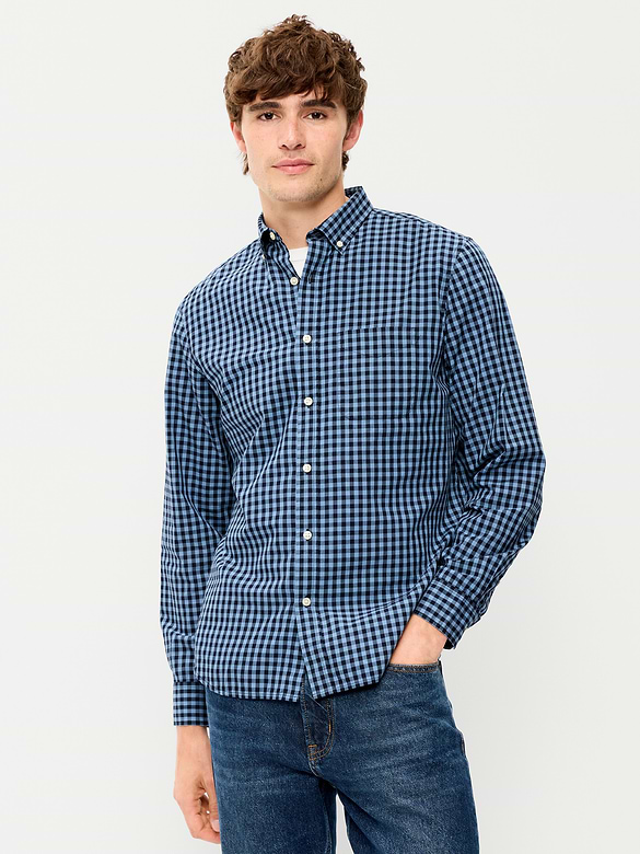 Classic Fit Everyday Plaid Poplin Shirt