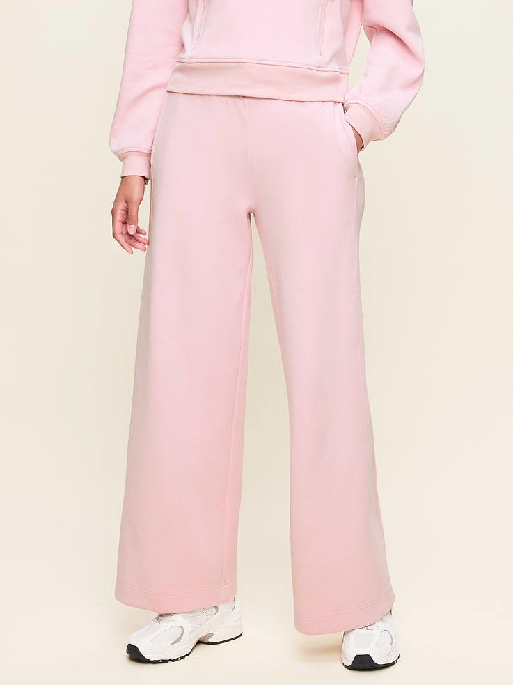 L'image numéro 1 présente Pantalon en molleton dynamique à très taille haute et à jambe large