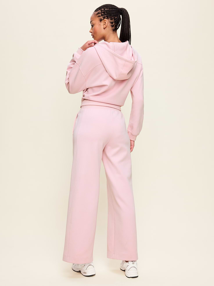 L'image numéro 3 présente Pantalon en molleton dynamique à très taille haute et à jambe large