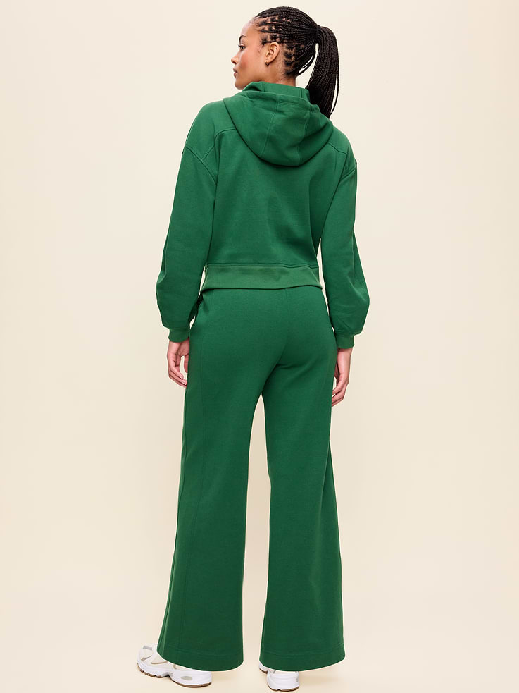 L'image numéro 3 présente Pantalon en molleton dynamique à très taille haute et à jambe large