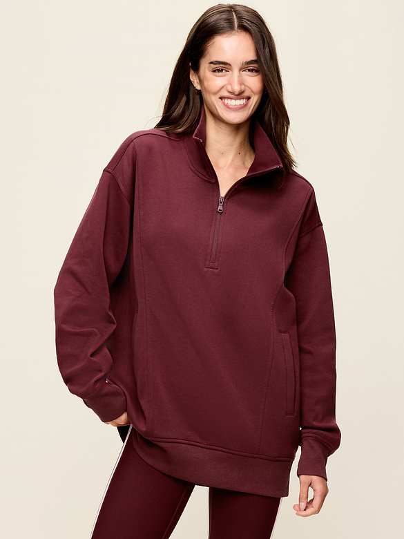 Dynamic Fleece Half-Zip Tunic Sweatshirt