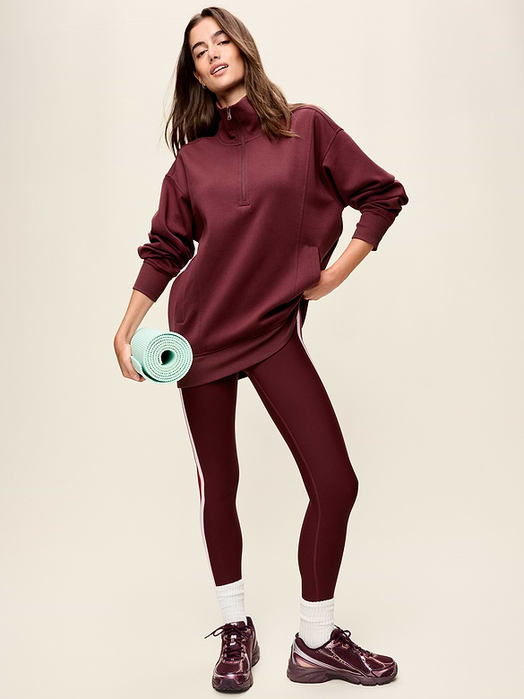 Dynamic Fleece Half-Zip Tunic Sweatshirt