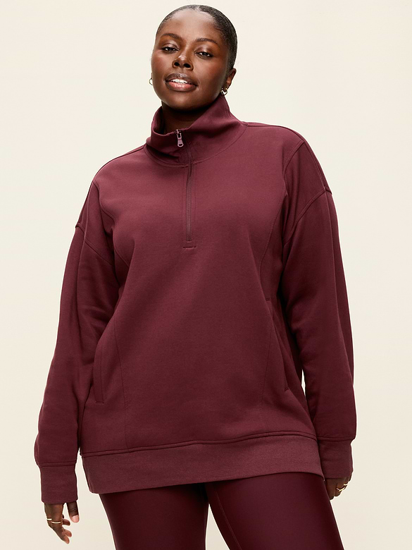 Dynamic Fleece Half-Zip Tunic Sweatshirt