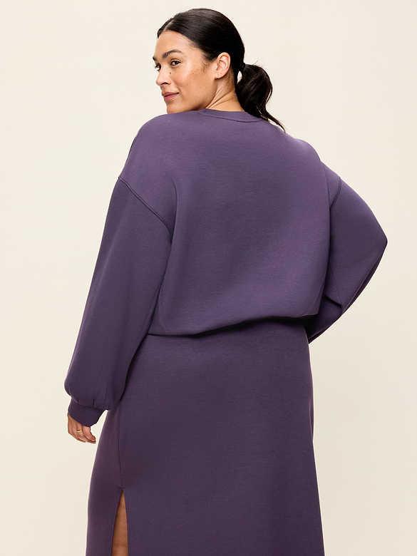 Bounce Fleece Bubble-Hem Sweatshirt