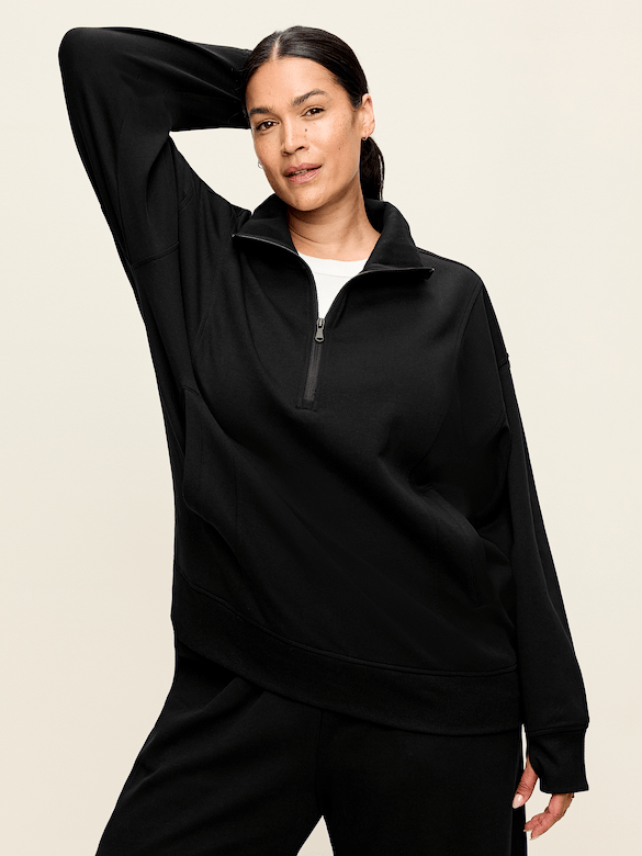 Dynamic Fleece Half-Zip Tunic Sweatshirt