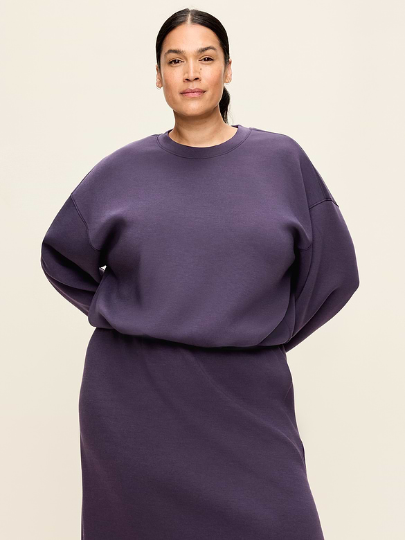 Bounce Fleece Bubble-Hem Sweatshirt