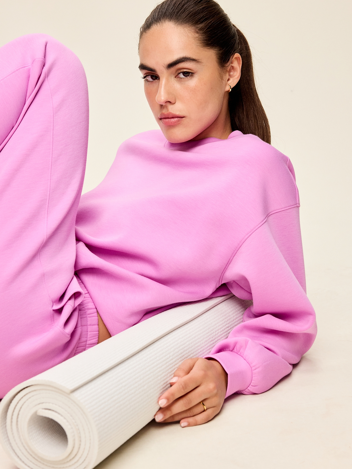 Bounce Fleece Bubble-Hem Sweatshirt | Old Navy
