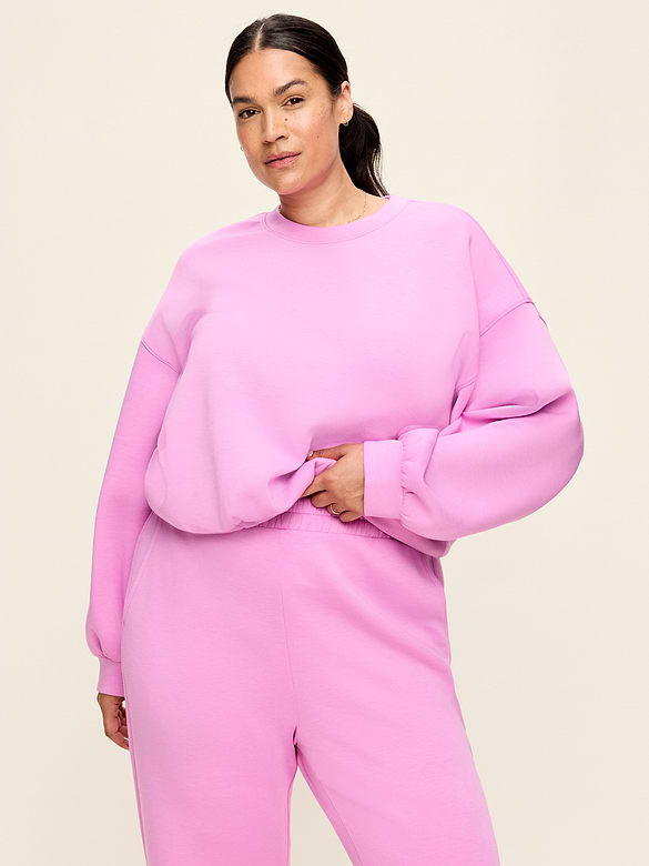 Bounce Fleece Bubble-Hem Sweatshirt