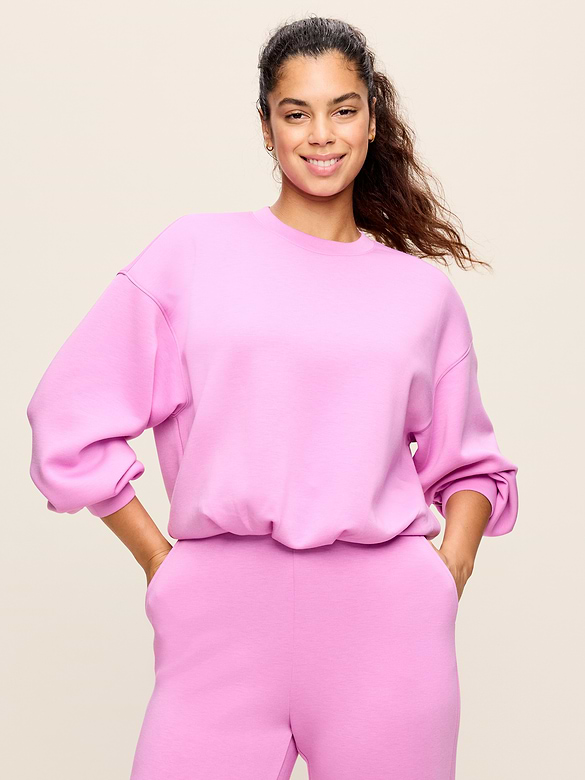 Bounce Fleece Bubble-Hem Sweatshirt