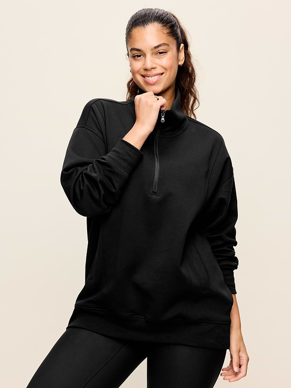 Dynamic Fleece Half-Zip Tunic Sweatshirt