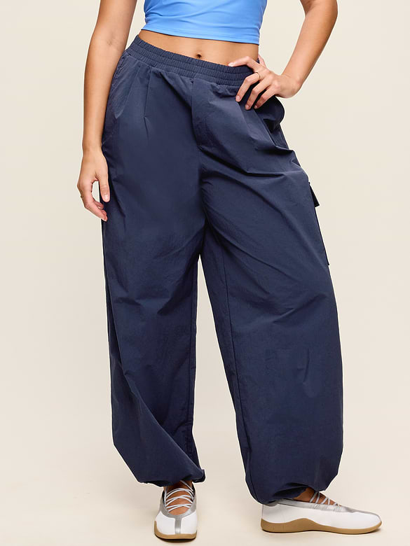 Mid-Rise Adjustable Active Woven Utility Pants