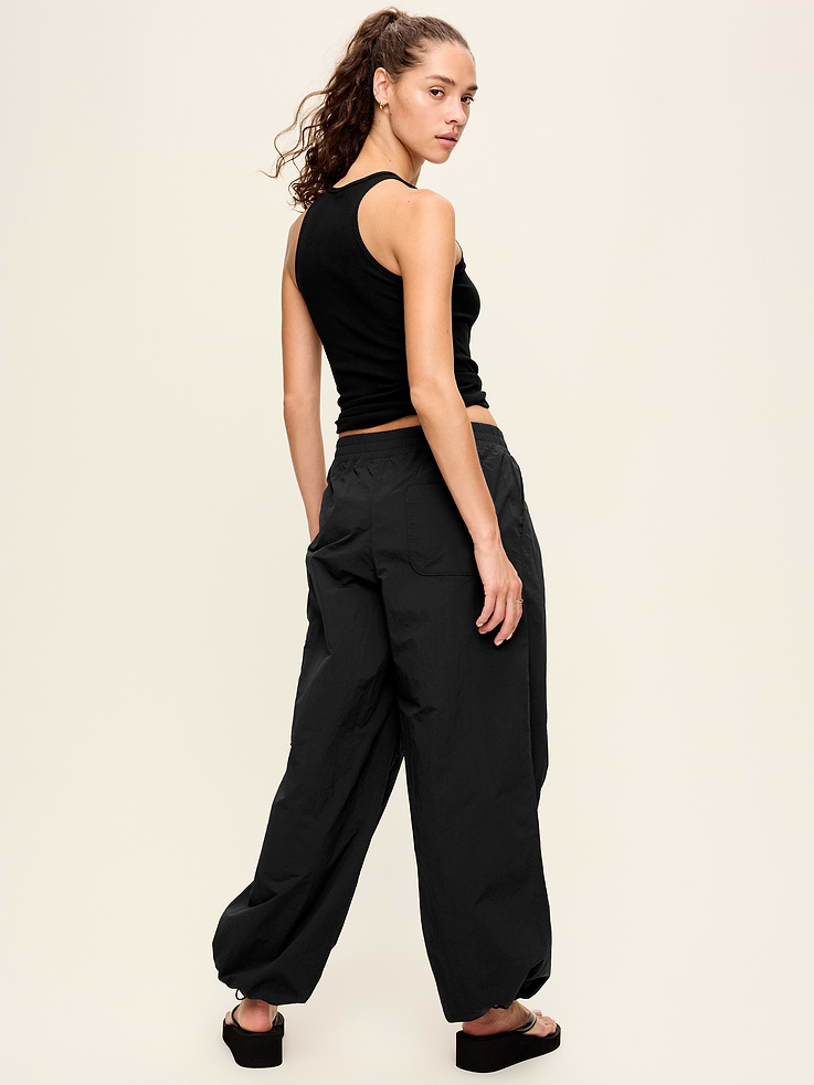 Image number 3 showing, Mid-Rise Woven Utility Pants