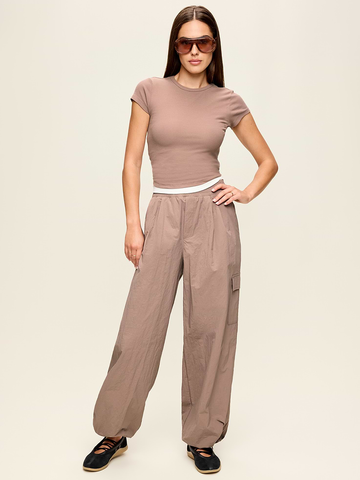 Image number 2 showing, Mid-Rise Woven Utility Pants