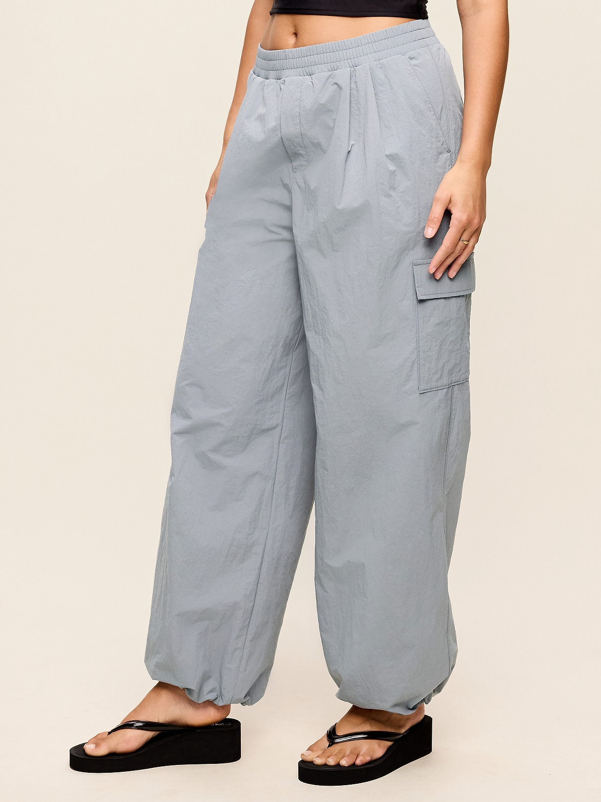 Mid-Rise Woven Utility Pants | Old Navy