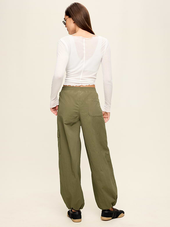 Mid-Rise Adjustable Active Woven Utility Pants