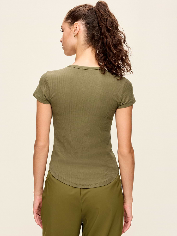 Image number 2 showing, CloudLite Crew-Neck Ribbed T-Shirt