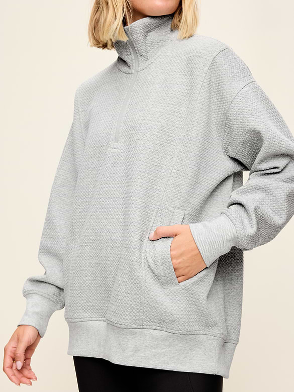 Dynamic Fleece Half-Zip Tunic Sweatshirt