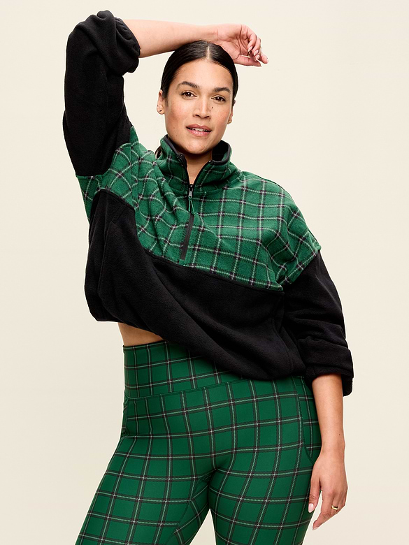 Oversized Half-Zip Performance Fleece Pullover