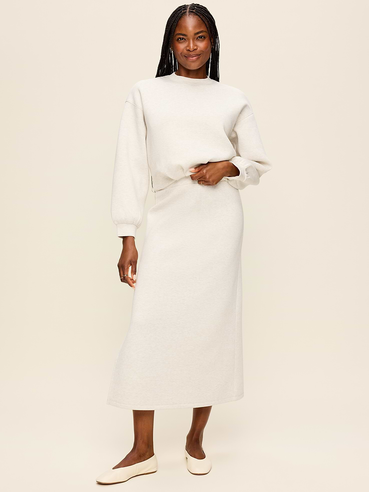 Image number 2 showing, High-Waisted Bounce Fleece Maxi Skirt