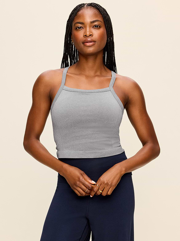 Seamless Square-Neck Longline Bra
