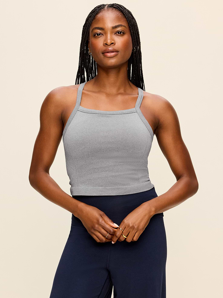 Image number 1 showing, Seamless Square-Neck Longline Bra