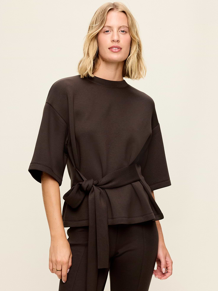 Image number 1 showing, Bounce Fleece Wrap Top