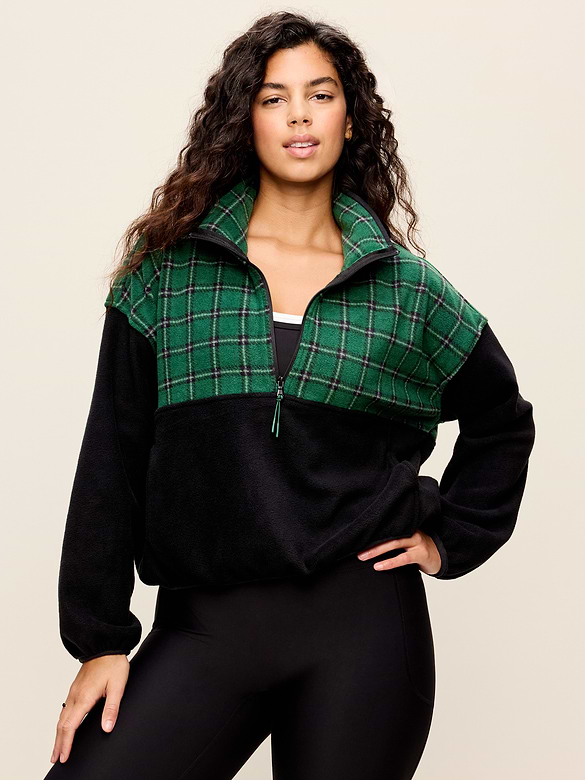 Oversized Half-Zip Performance Fleece Pullover
