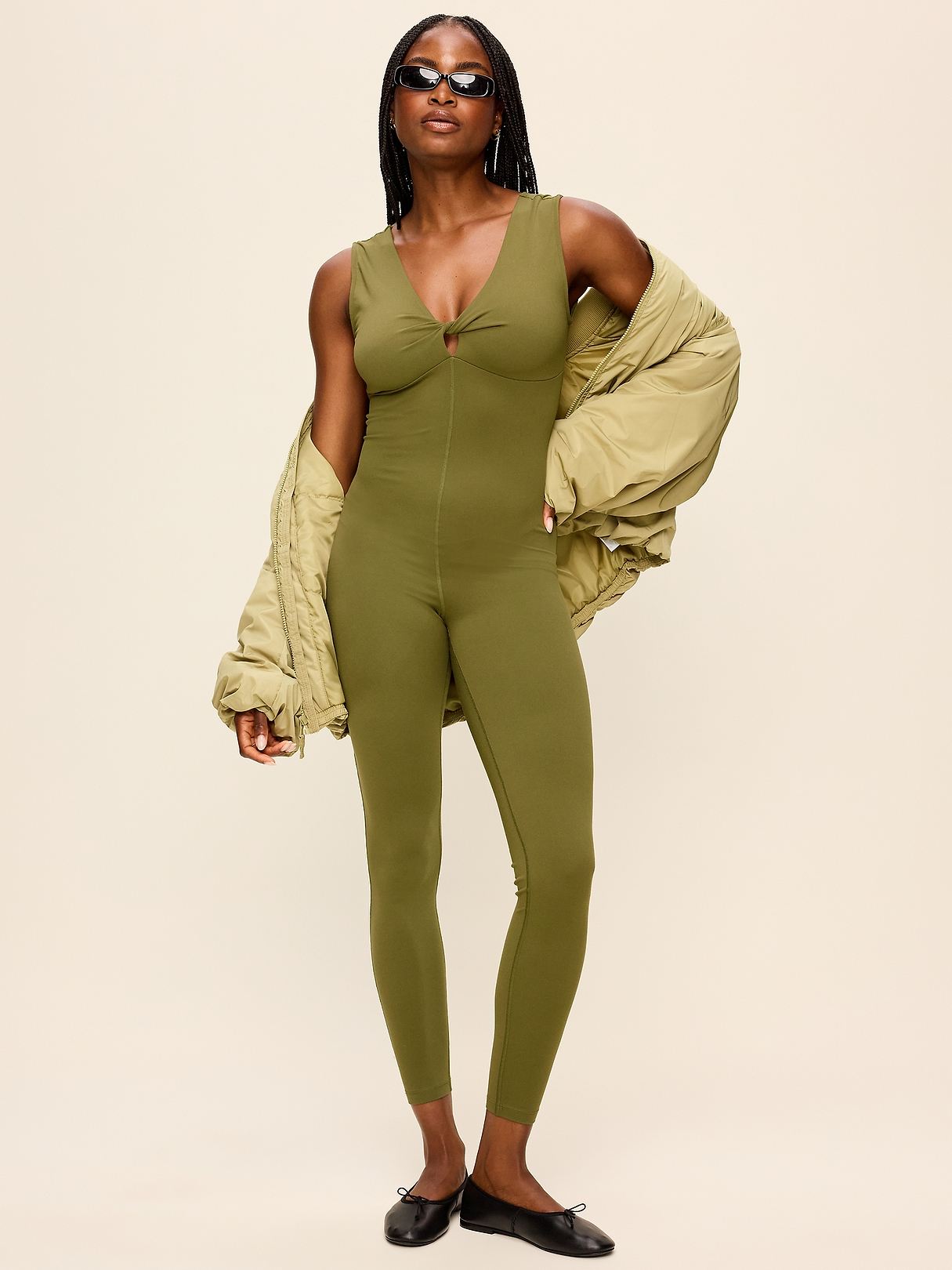 StudioSmooth Twist-Front Jumpsuit | Old Navy