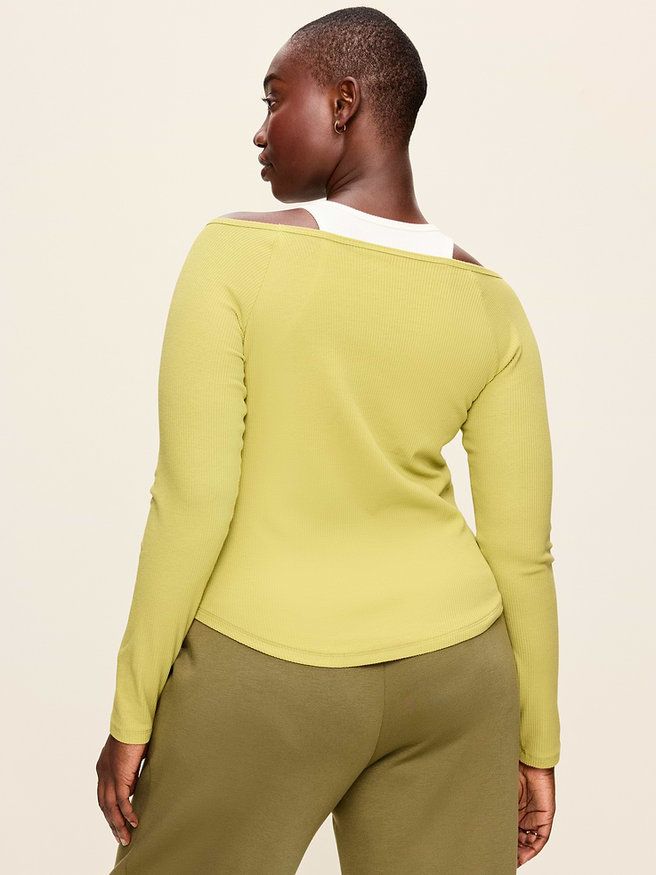 Image number 6 showing, CloudLite Ribbed Long-Sleeve Boatneck Top
