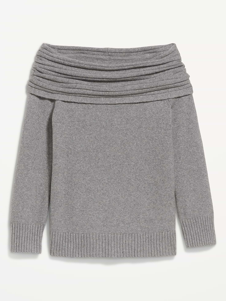 Image 4 of 5, Relaxed Off-The-Shoulder Sweater