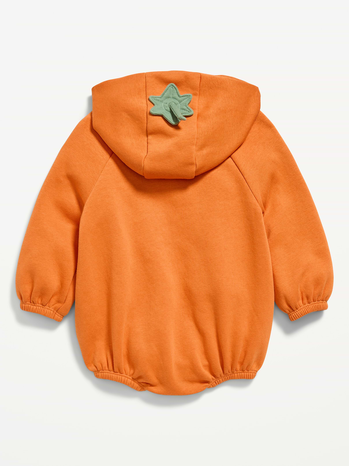 Image number 3 showing, Hooded Pumpkin Critter Fleece One-Piece Romper for Baby