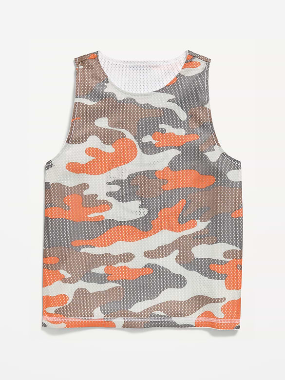 Oversized Mesh Reversible Tank Top for Boys
