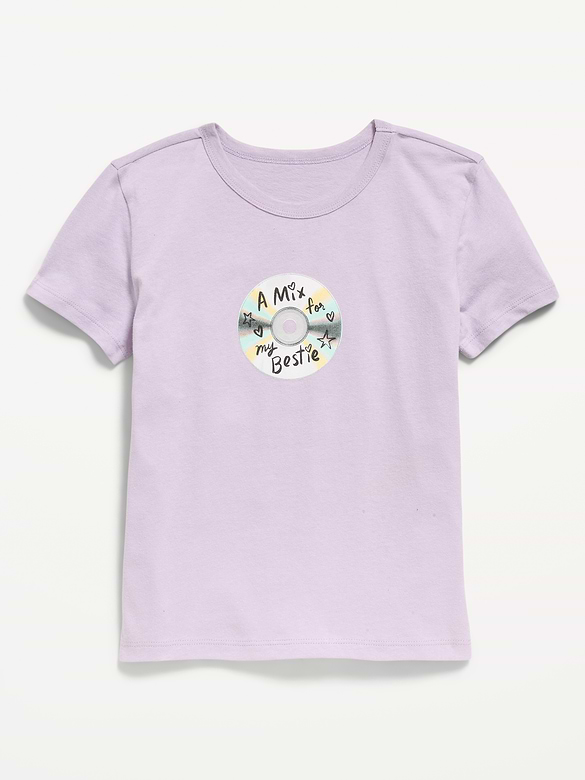 T-shirt à manches courtes à imprimé pour fille