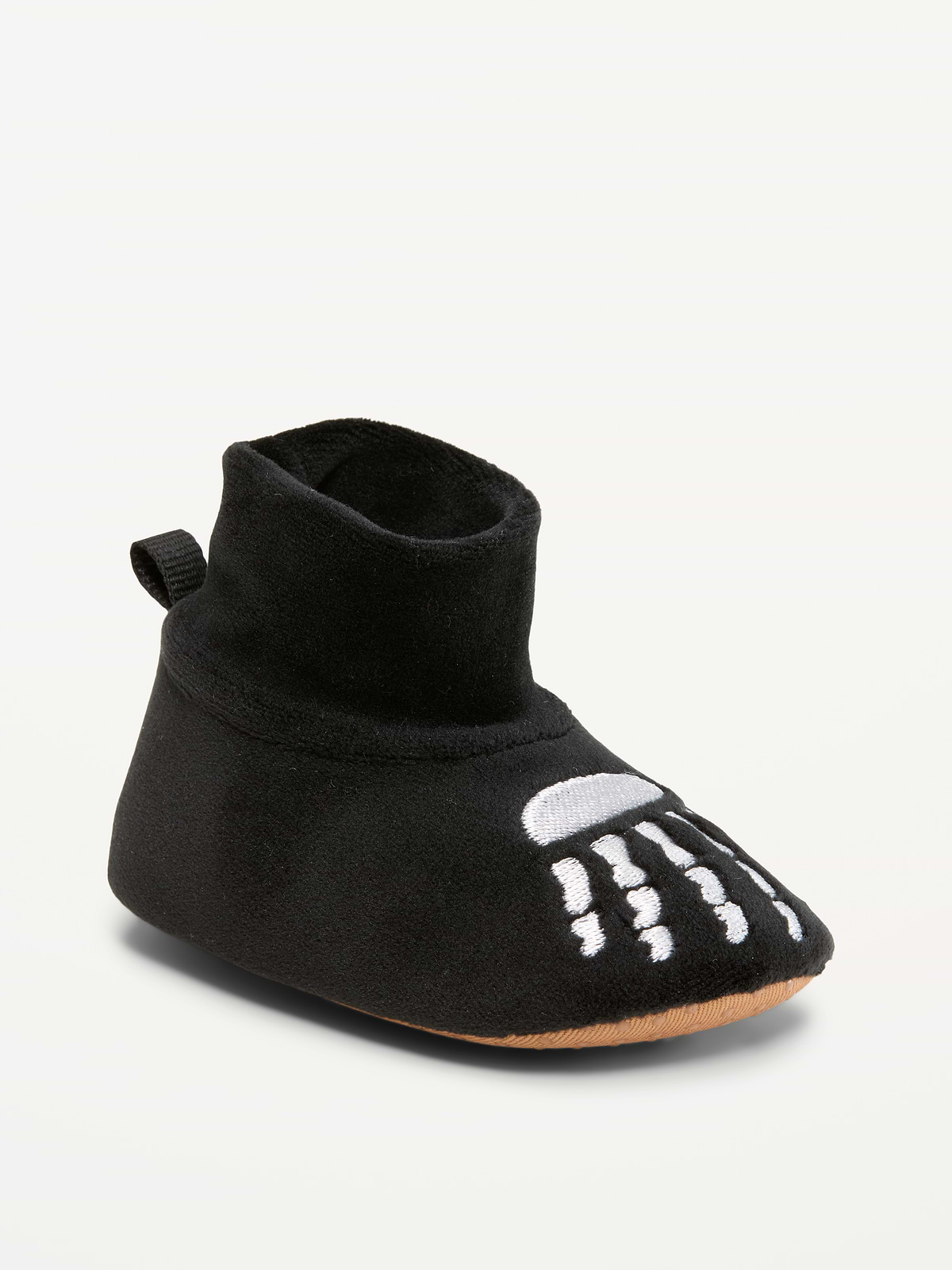 Velour Skeleton Slippers for Baby