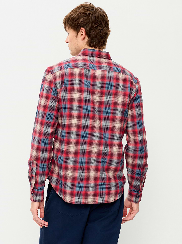 L'image numéro 2 présente Chemise décontractée en flanelle à manches longues avec poche