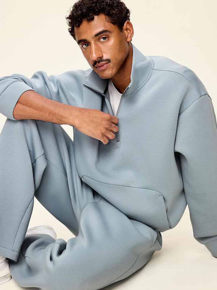 Image number 3 showing, Bounce Fleece Oversized Half-Zip Pullover Sweatshirt