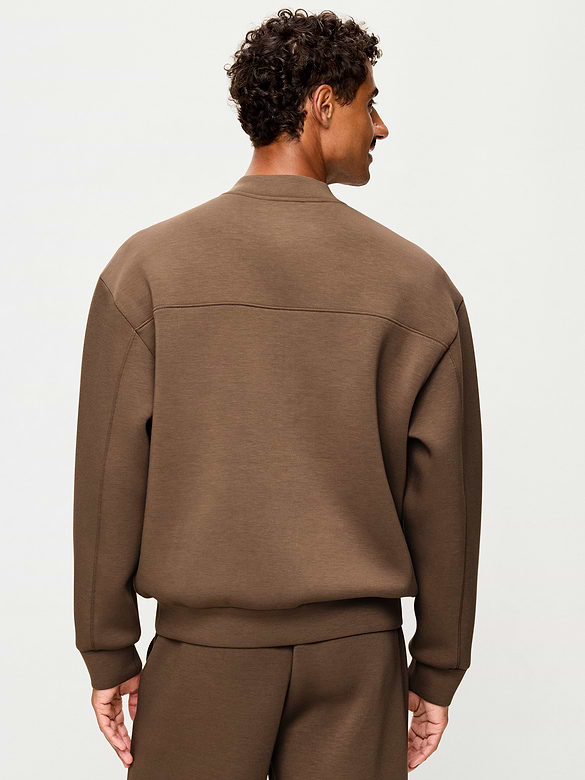 Bounce Fleece Oversized Bomber Jacket