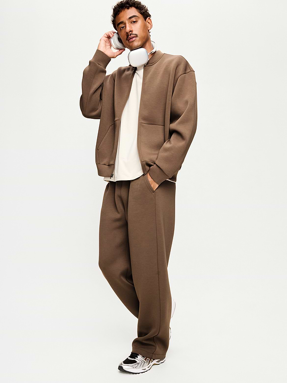 Bounce Fleece Oversized Bomber Jacket
