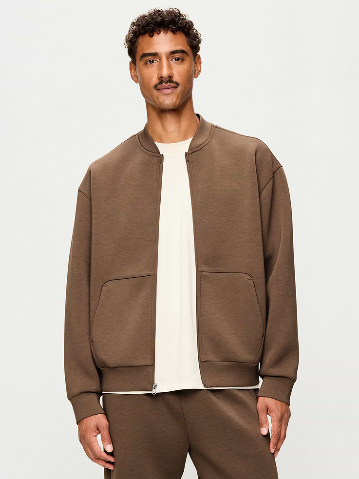 Image number 1 showing, Bounce Fleece Oversized Bomber Jacket