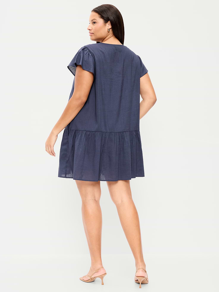Image number 10 showing, Flutter-Sleeve Mini Swing Dress