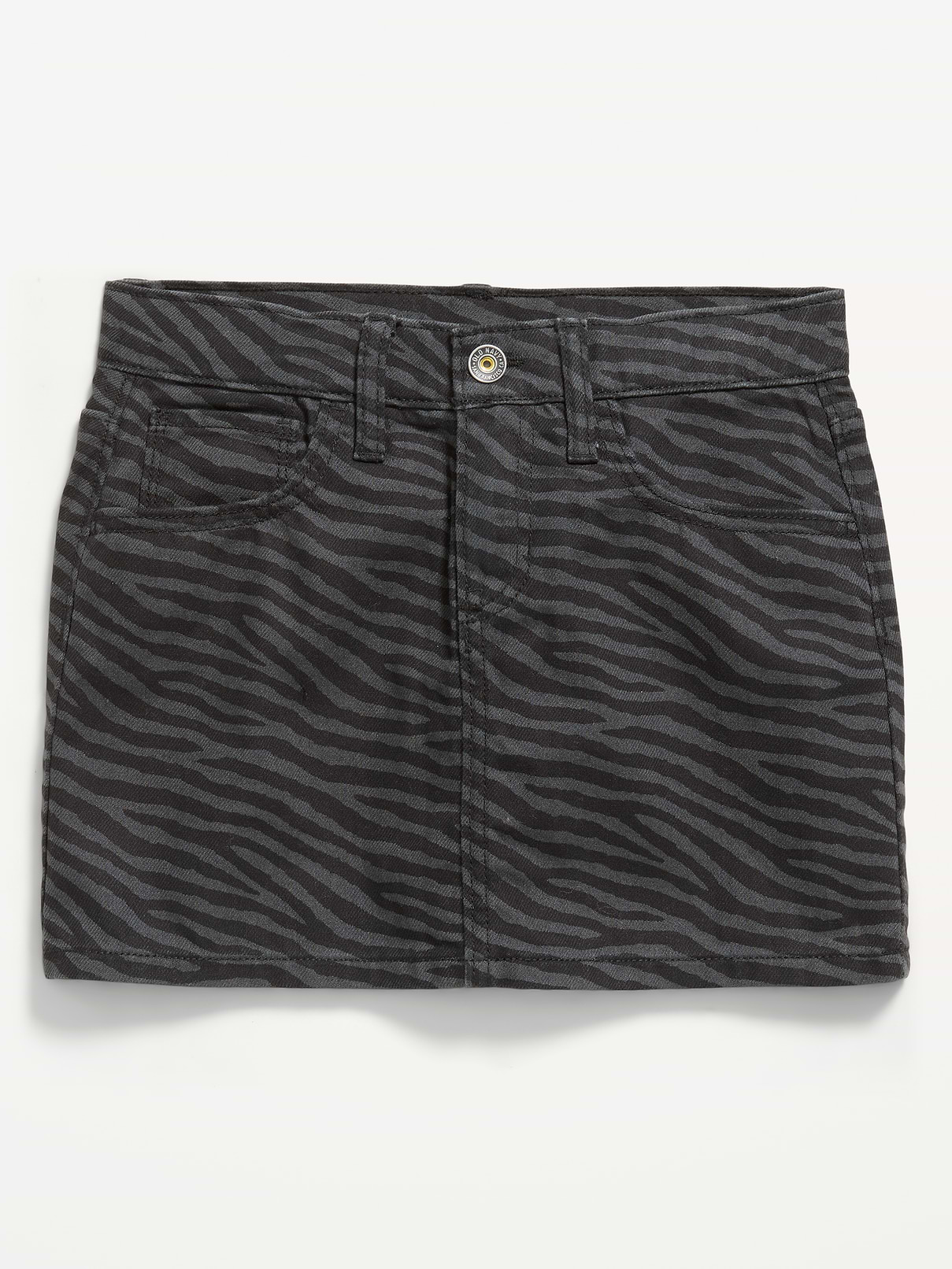 L'image numéro 1 présente Jupe en denim à taille mi-basse pour fille
