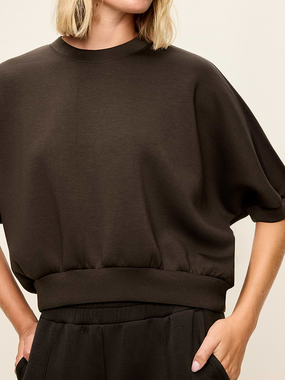 Bounce Fleece Dolman-Sleeve Top
