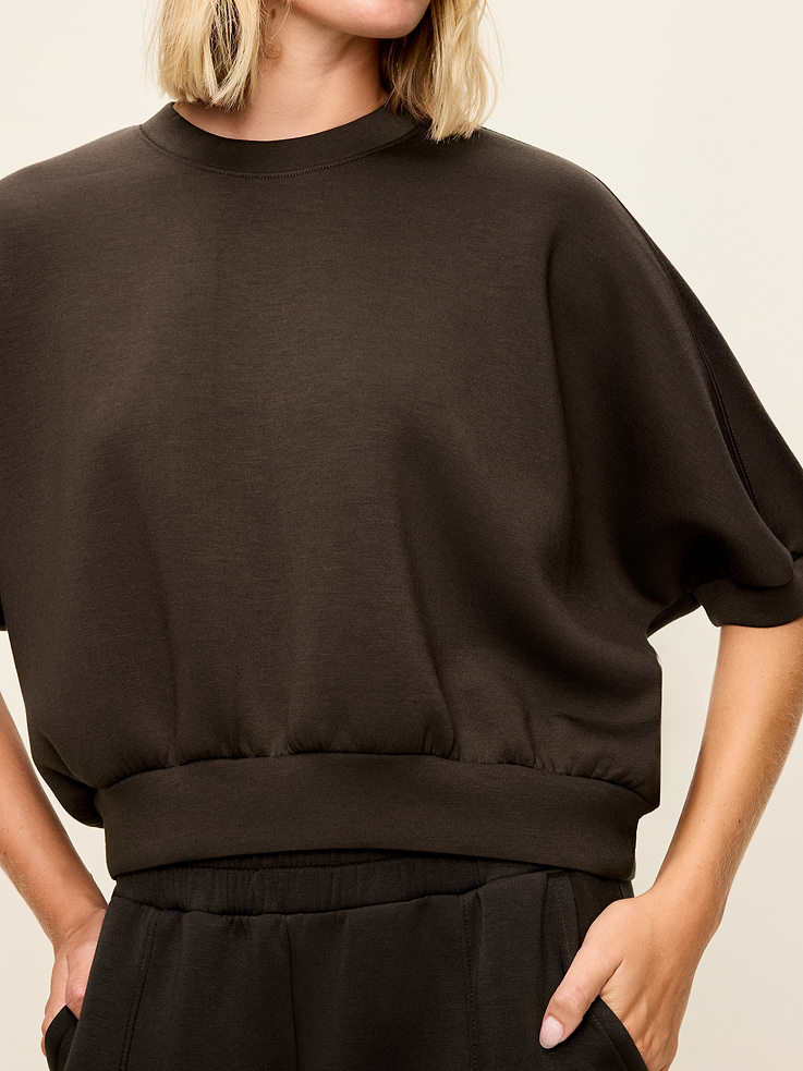 Image number 4 showing, Bounce Fleece Dolman-Sleeve Top