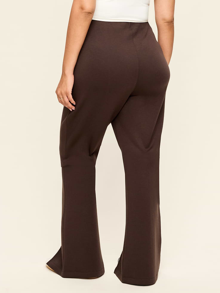 Image number 9 showing, High-Waisted Bounce Fleece Flare-Leg Sweatpants