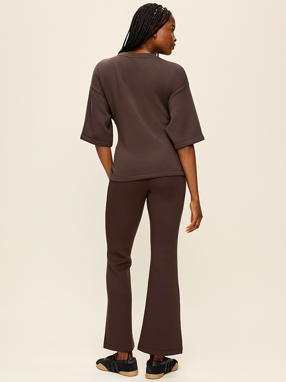 High-Waisted Bounce Fleece Flare-Leg Sweatpants