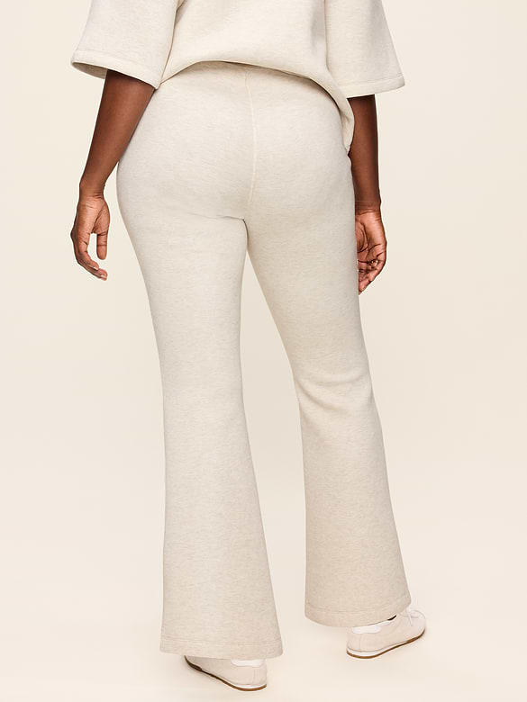 High-Waisted Bounce Fleece Flare-Leg Sweatpants