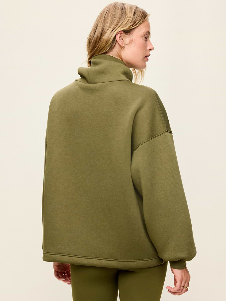 Image 2 of 5, Oversized Bounce Fleece Funnel-Neck Tunic