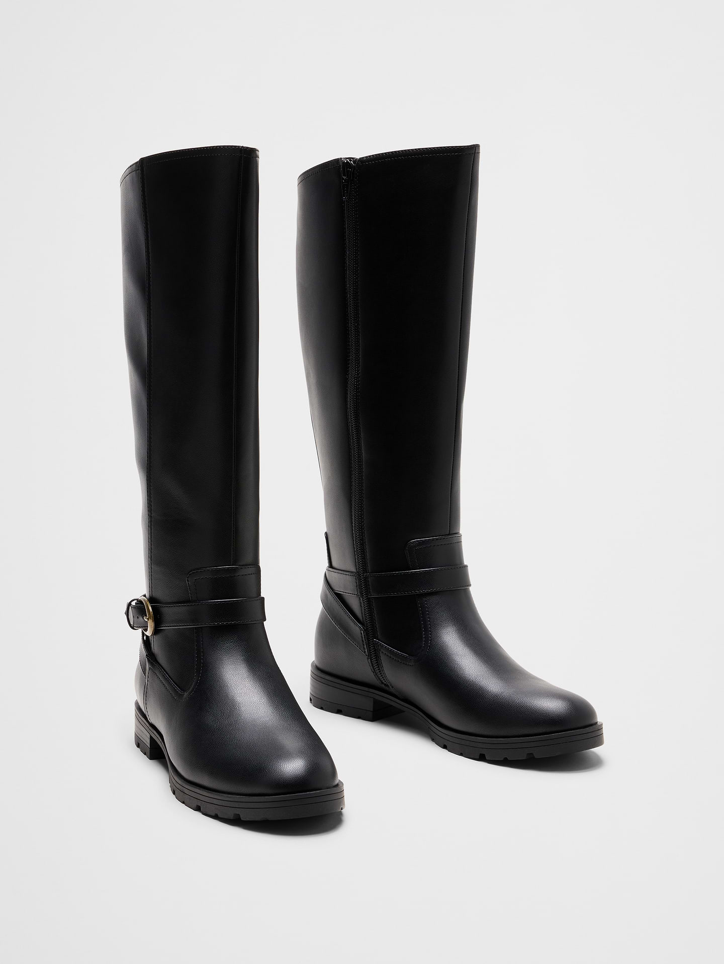 Image 2 of 5, Vegan Leather Riding Boot