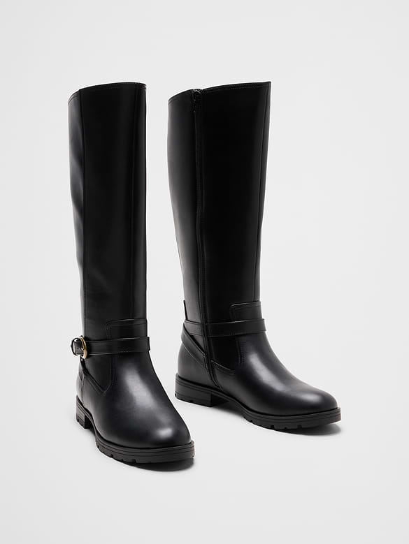 Vegan Leather Riding Boot