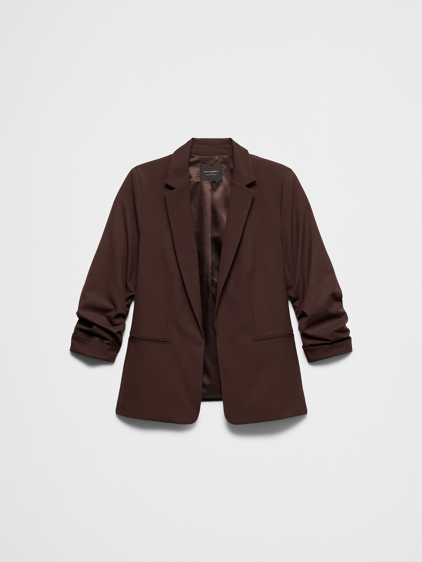 Image number 7 showing, Sculpted Stretch Ruched-Sleeve Blazer